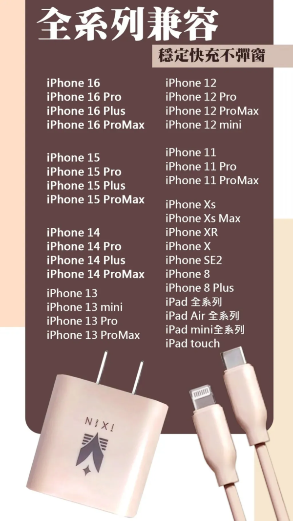 𝐢𝐗𝐈𝐍冰晶奶20W快充组✨通用所有机型🔋快充界爱马仕